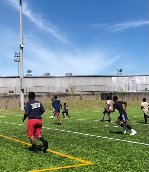 Warriors Soccer Camp small-sided game